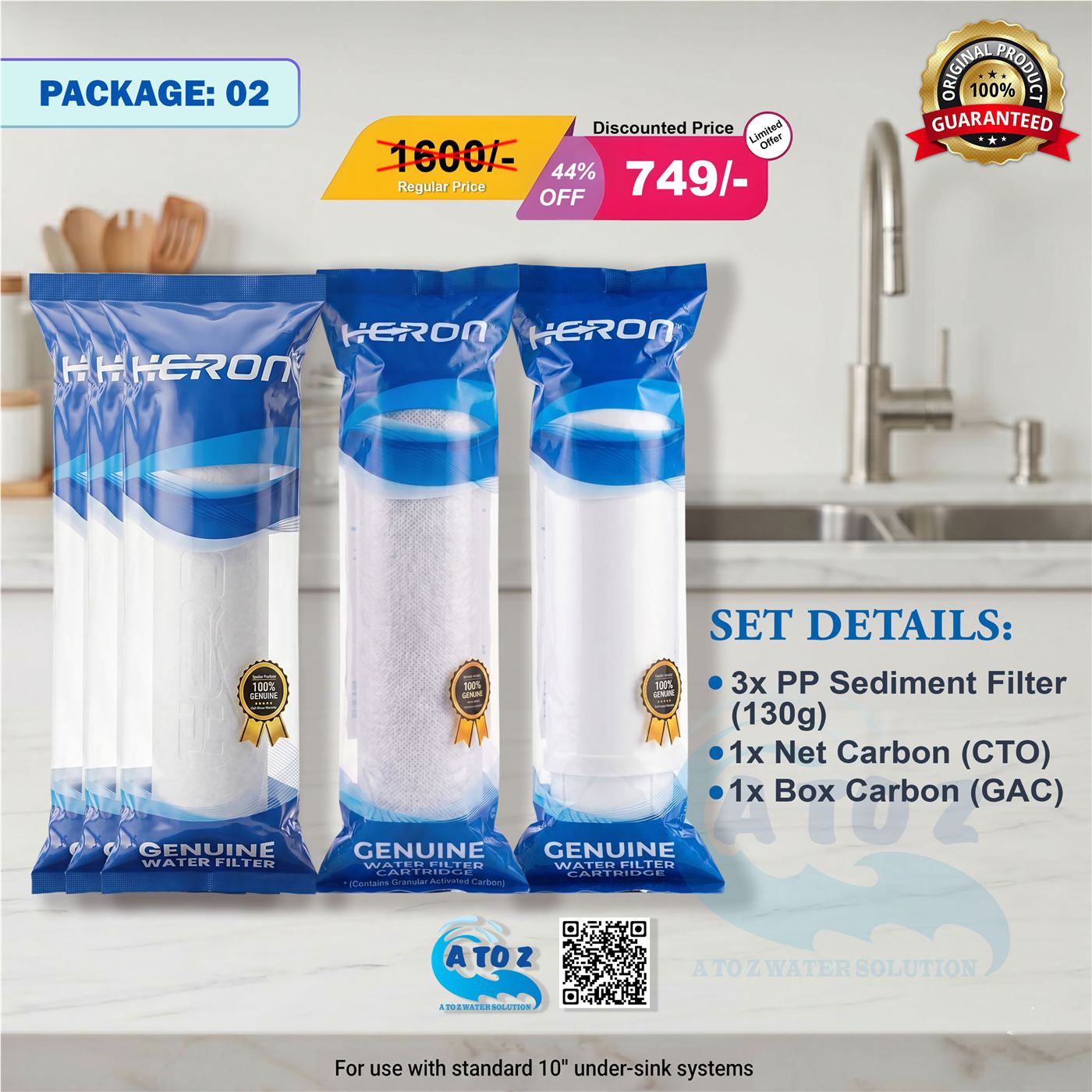 Heron Water Filter Kit Package 02 (5 Items)