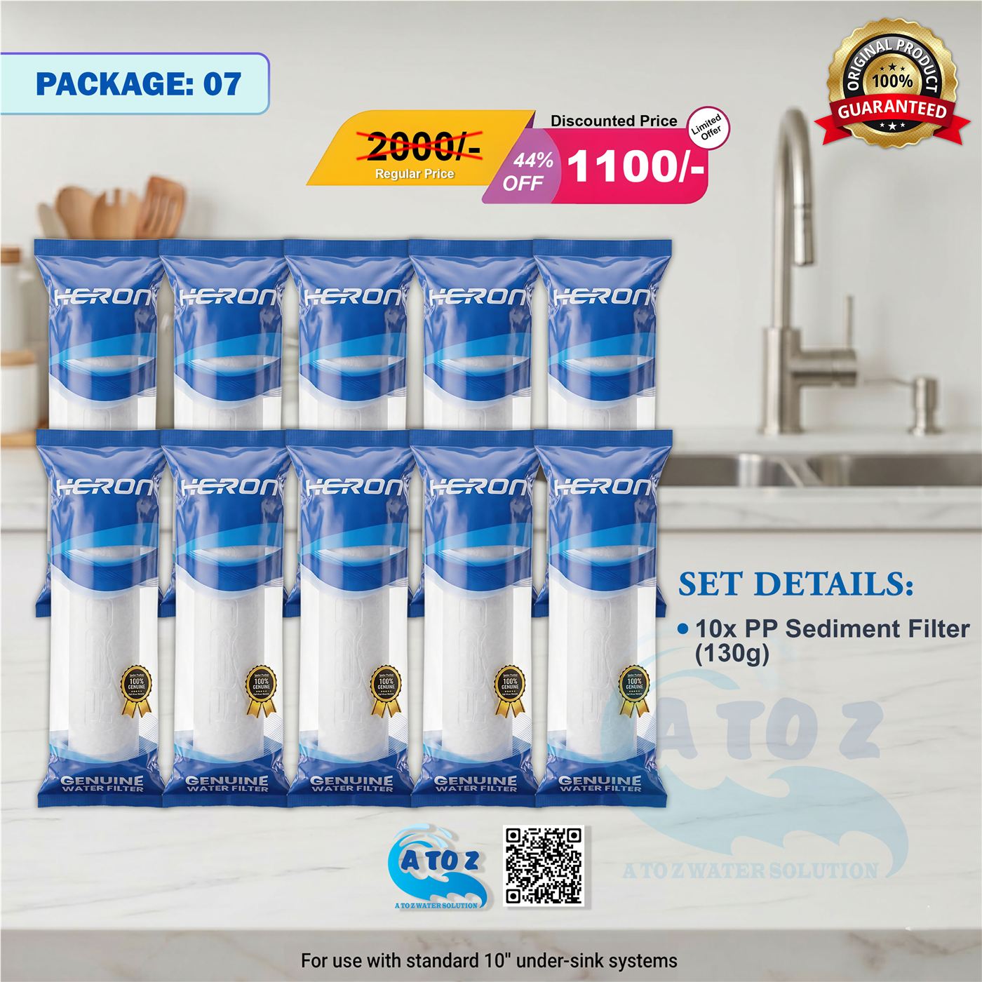 Heron Water Filter Kit Package 07 (10 Items)