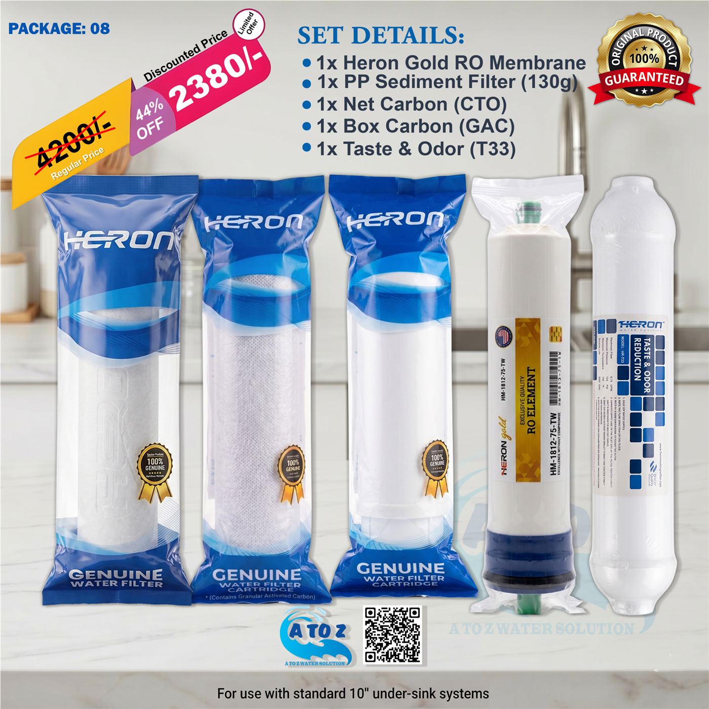 Heron Water Filter Kit Package 08 (5 Items)